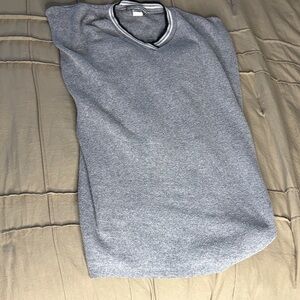 Gray V-Neck Men's Sweater